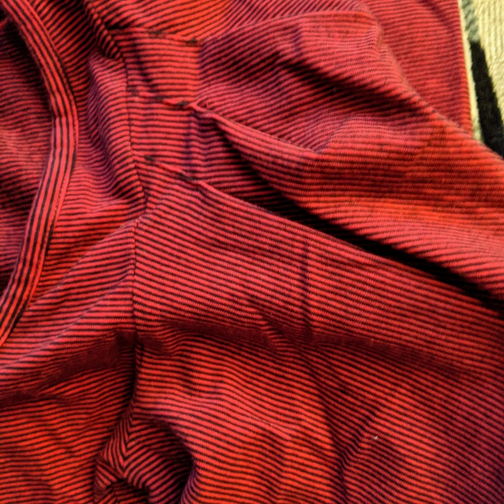 Free People Penelope Puff Sleeve Red Top size M - Picture 7 of 12